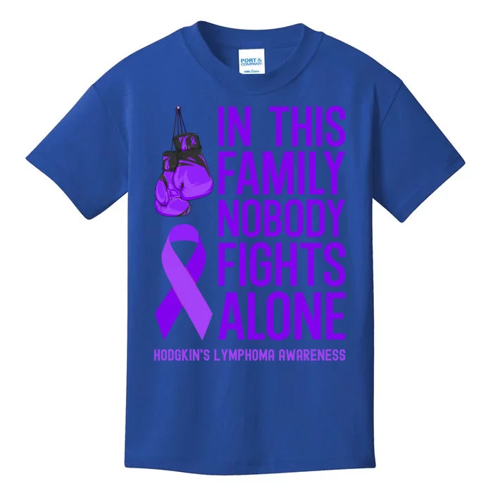 Hodgkins Lymphoma Family Matching Nobody Fights Alone Gift Kids T-Shirt