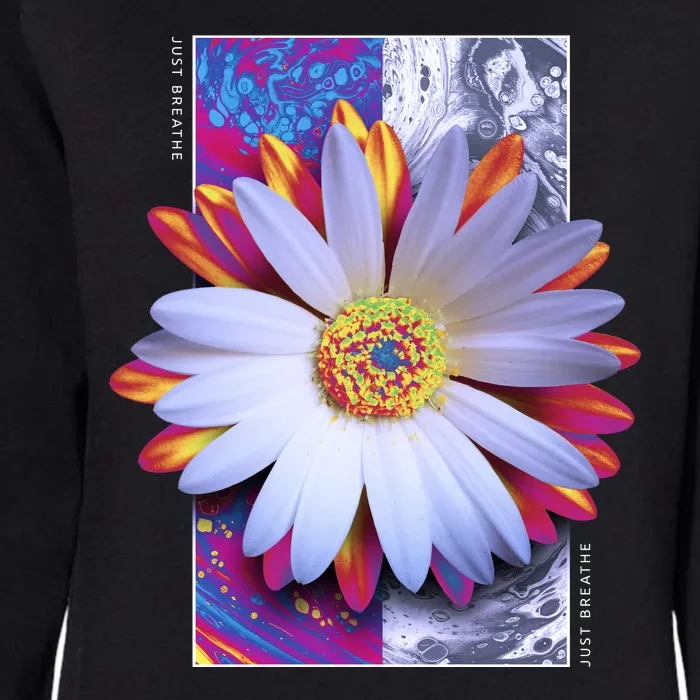 Holographic Lily Flower Womens California Wash Sweatshirt