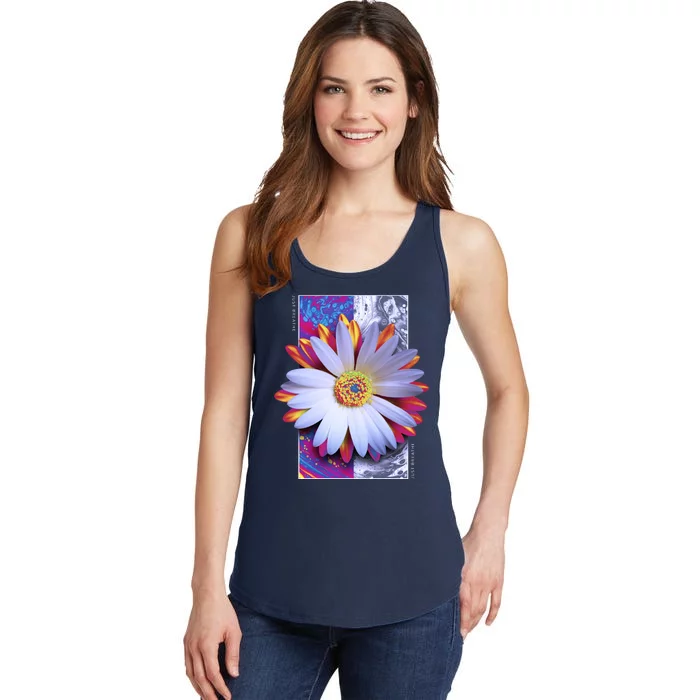 Holographic Lily Flower Ladies Essential Tank