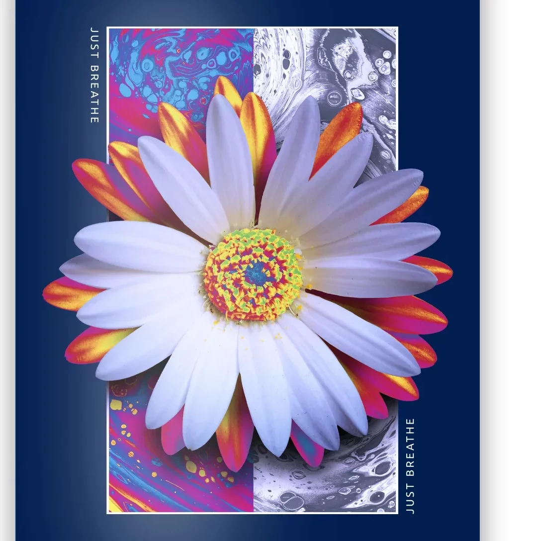 Holographic Lily Flower Poster