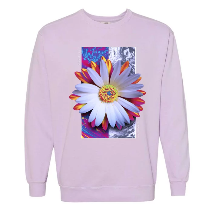 Holographic Lily Flower Garment-Dyed Sweatshirt