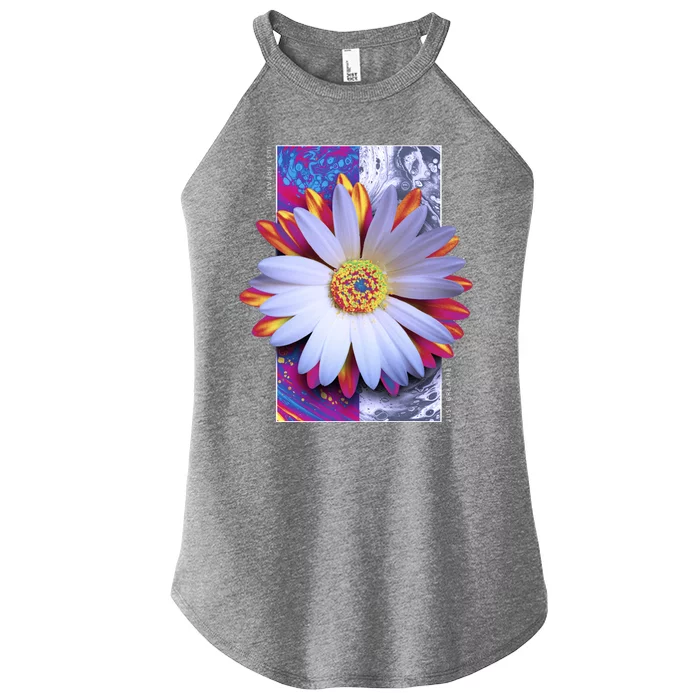 Holographic Lily Flower Women’s Perfect Tri Rocker Tank