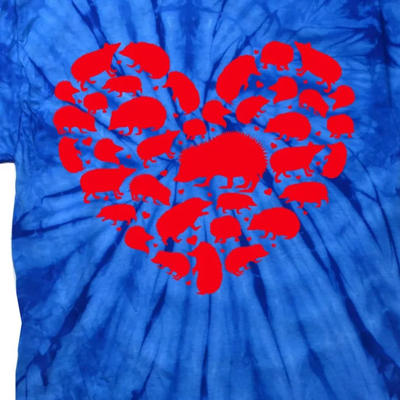 Hedgehog Lover Funny Love Heart Hedgehog Valentine's Day Gift Tie-Dye T-Shirt