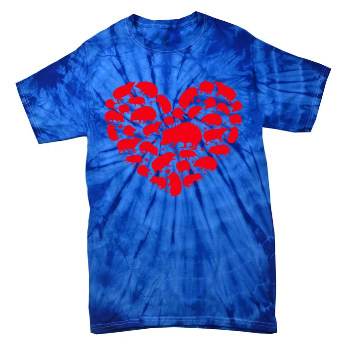 Hedgehog Lover Funny Love Heart Hedgehog Valentine's Day Gift Tie-Dye T-Shirt