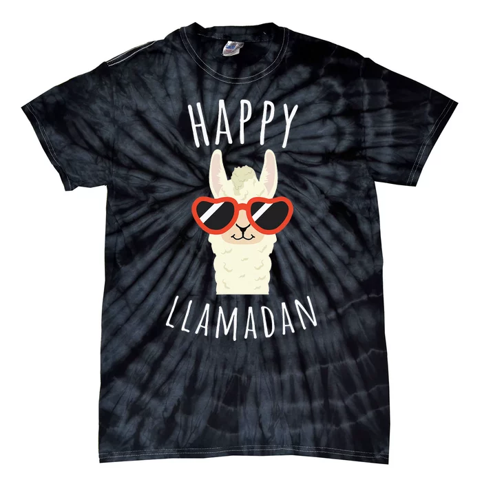 Happy Llamadan Funny Ramadan Kareem Llama Ramadan Tie-Dye T-Shirt