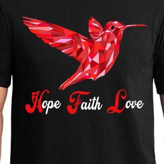 Humminggiftbird Love Faith Hope World Aids Day Gift Pajama Set