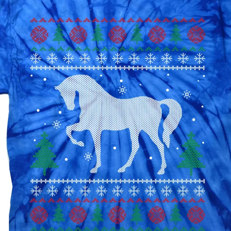 Horse Lover Funny Gift Horse Ugly Sweater Christmas Xmas Gift Tie-Dye T-Shirt