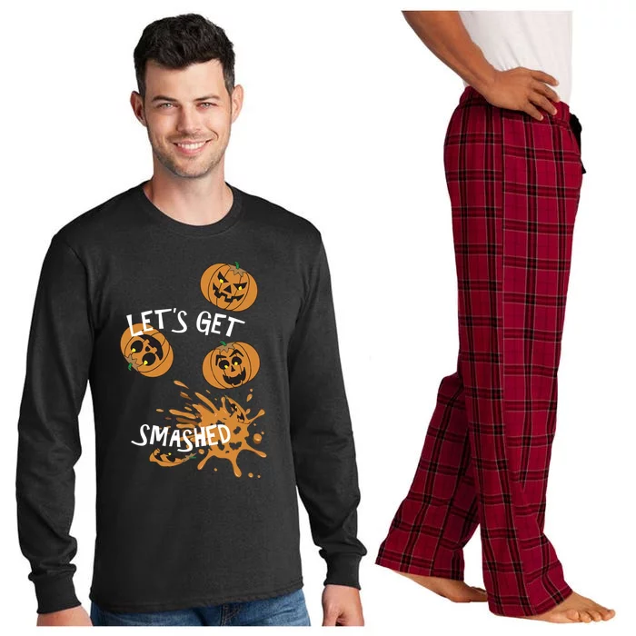 Halloween LetS Get Smashed Cool Gift Long Sleeve Pajama Set