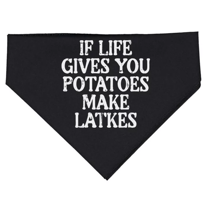 Hanukkah Life Gives Potatoes Make Latkes Chanukah USA-Made Doggie Bandana