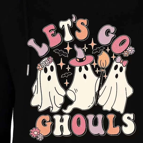 Halloween LetS Go Ghouls Womens Funnel Neck Pullover Hood