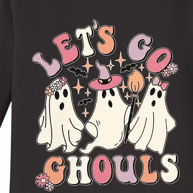 Halloween LetS Go Ghouls Baby Long Sleeve Bodysuit