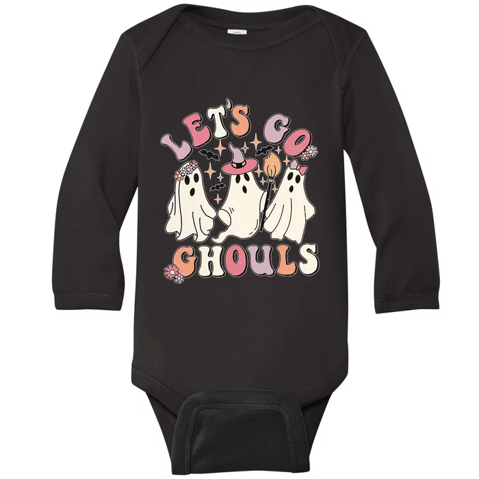 Halloween LetS Go Ghouls Baby Long Sleeve Bodysuit