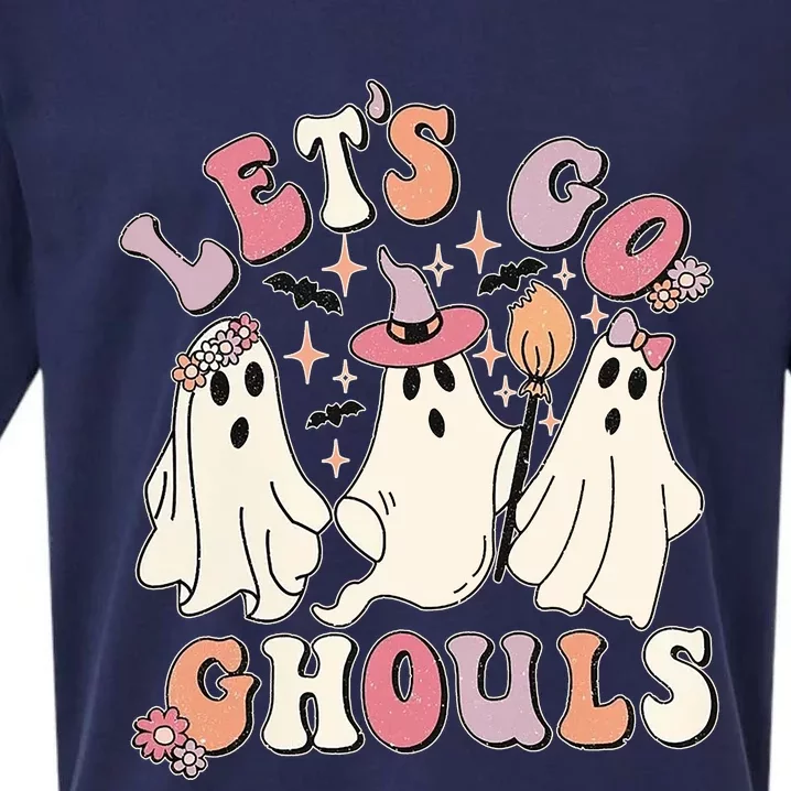 Halloween LetS Go Ghouls Sueded Cloud Jersey T-Shirt