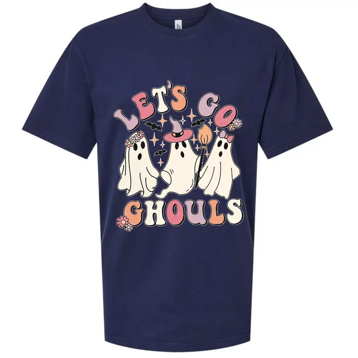 Halloween LetS Go Ghouls Sueded Cloud Jersey T-Shirt