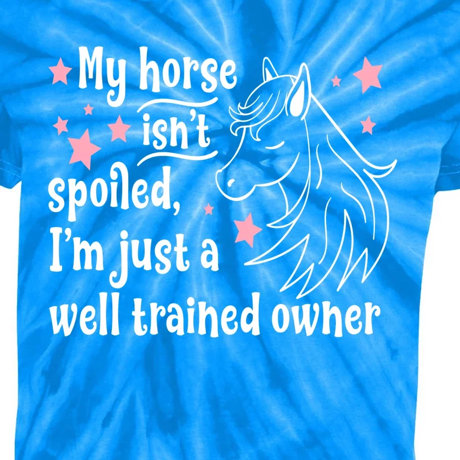 Horse Lover Gift Equestrian Cow Farmer Country Ladies Meaningful Gift Kids Tie-Dye T-Shirt