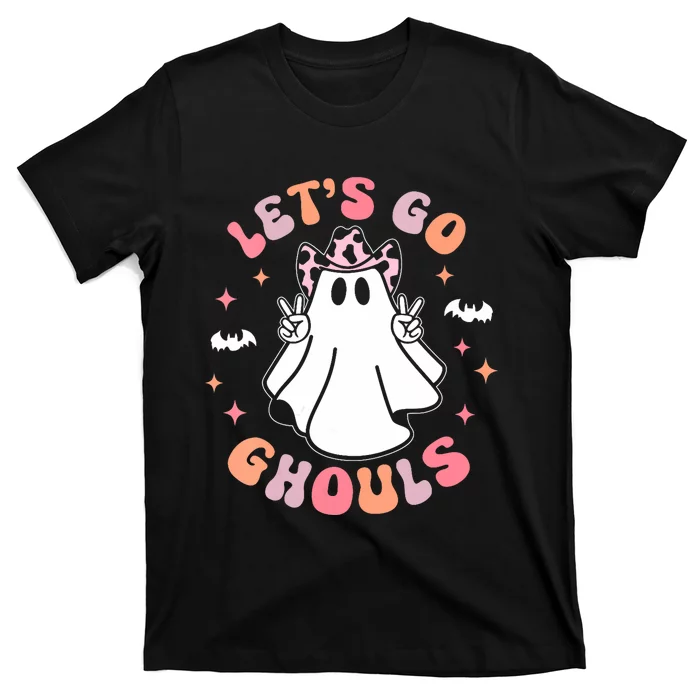 Halloween Lets Go Ghouls Ghost Retro Costume T-Shirt