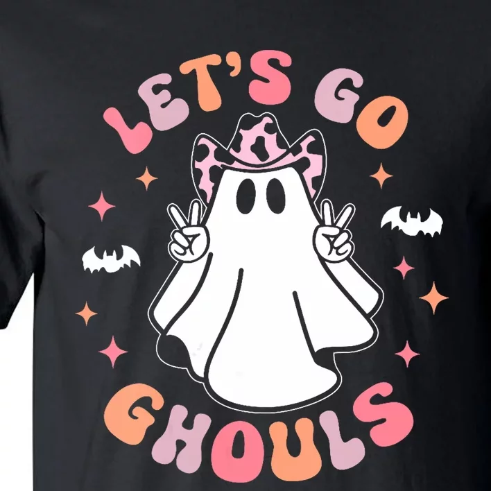 Halloween Lets Go Ghouls Ghost Retro Costume Tall T-Shirt