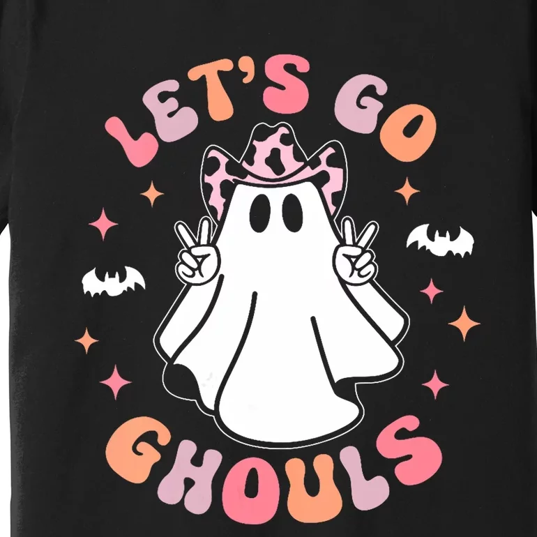 Halloween Lets Go Ghouls Ghost Retro Costume Premium T-Shirt