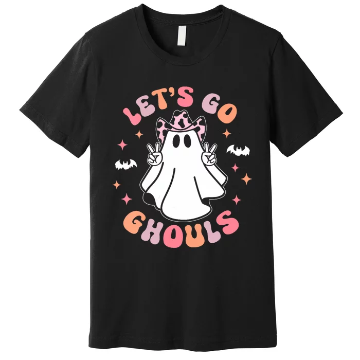 Halloween Lets Go Ghouls Ghost Retro Costume Premium T-Shirt