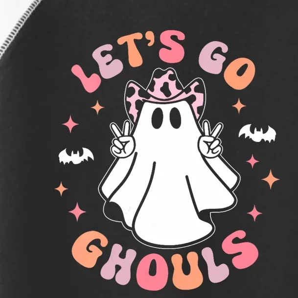 Halloween Lets Go Ghouls Ghost Retro Costume Toddler Fine Jersey T-Shirt