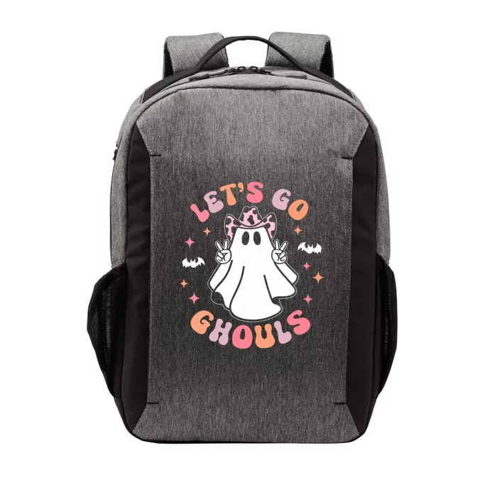 Halloween Lets Go Ghouls Ghost Retro Costume Vector Backpack