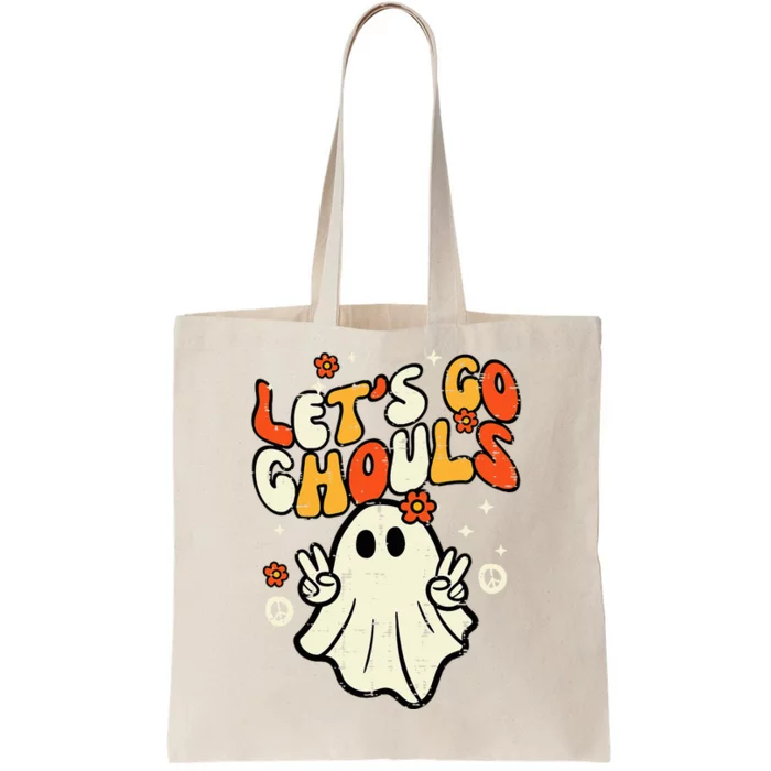 Halloween Lets Go Ghouls Ghost Tote Bag