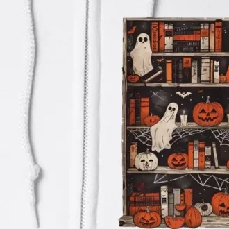 Halloween Library Ghost Books Halloween Teacher Halloween Book Full Zip Hoodie