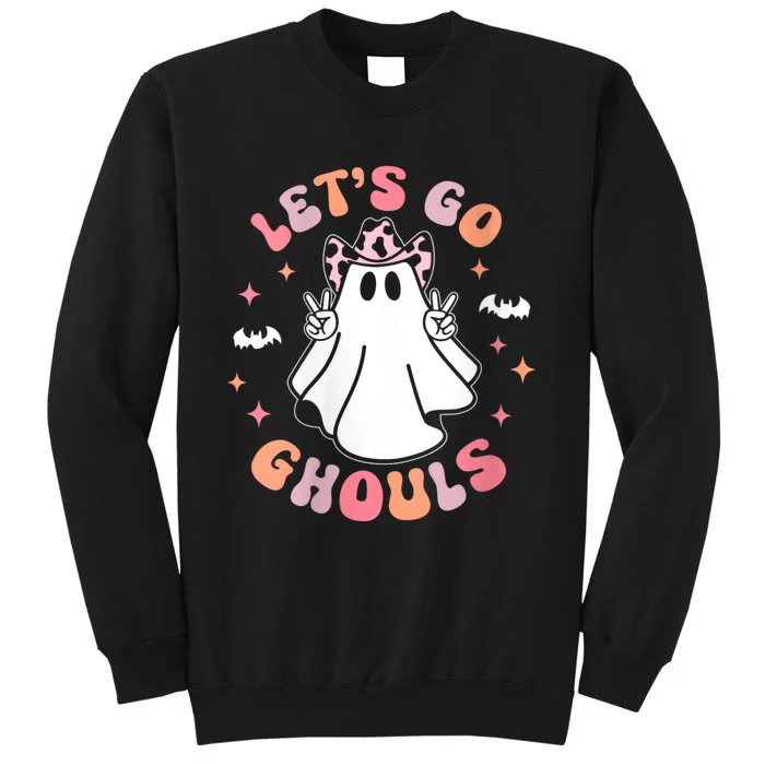 Halloween LetS Go Ghouls Ghost Retro Costume Sweatshirt