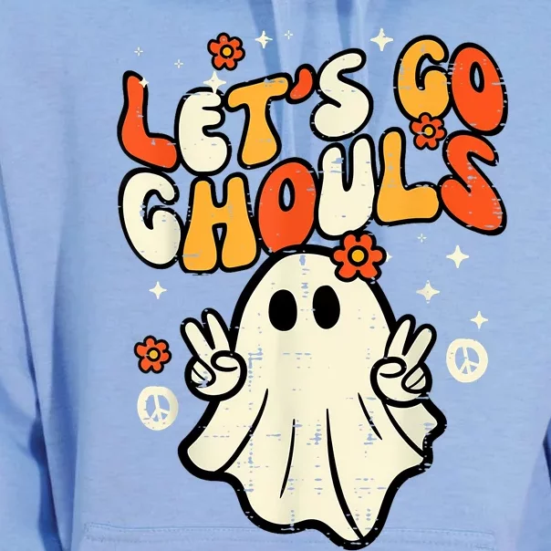 Halloween Lets Go Ghouls Ghost Retro Costume Women Girl Unisex Surf Hoodie