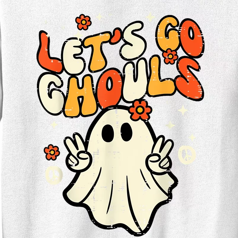 Halloween Lets Go Ghouls Ghost Retro Costume Women Girl Sweatshirt