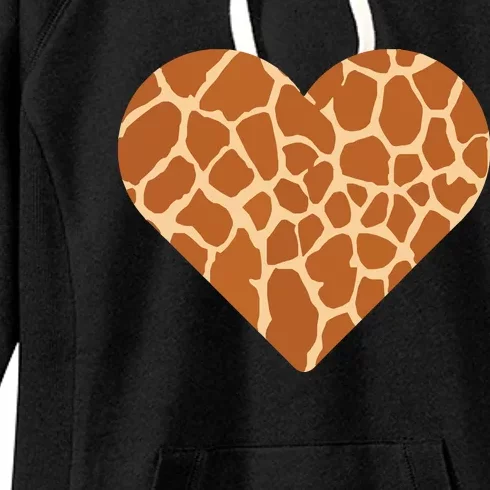 Heart Love Giraffes Gifts Women's Fleece Hoodie