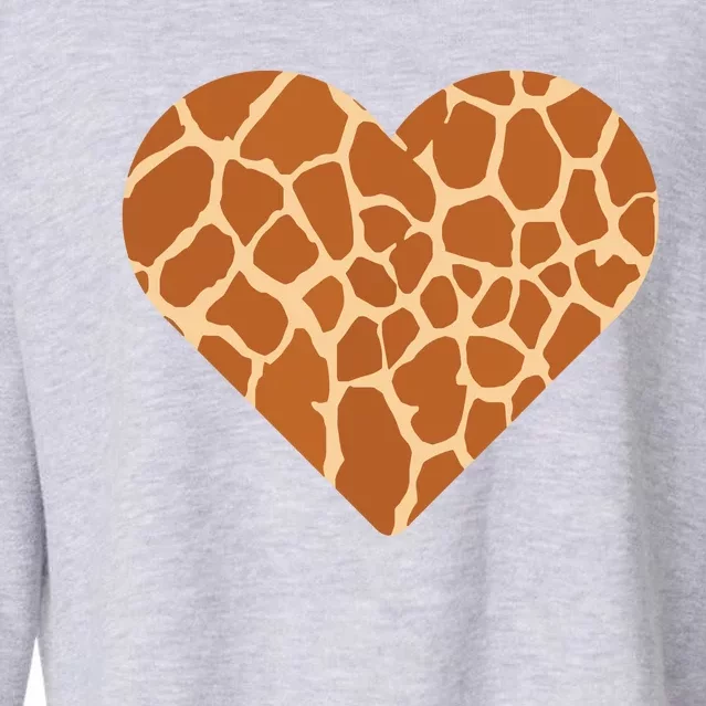 Heart Love Giraffes Gifts Cropped Pullover Crew