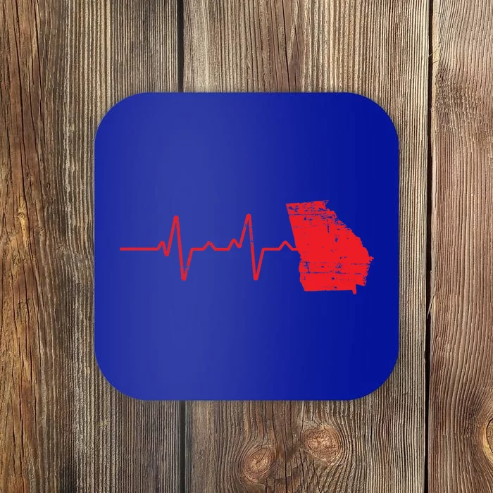 Heartbeat Love Georgia Proud Georgian Cute Gift Coaster