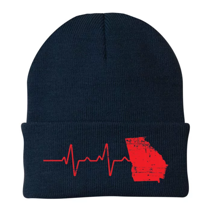 Heartbeat Love Georgia Proud Georgian Cute Gift Knit Cap Winter Beanie