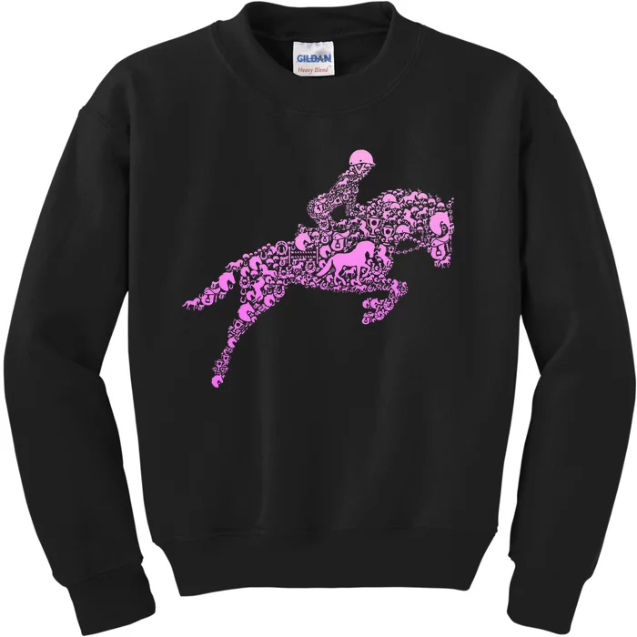 Horse Lover Girl Horseback Riding Women Kids Sweatshirt