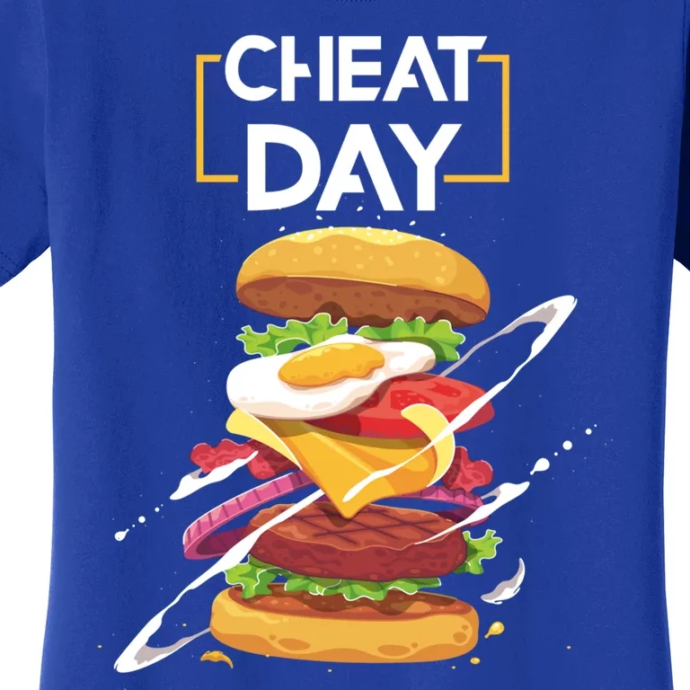 Hamburger Lover Gift Fast Food Gym Workout Cheat Day Meaningful Gift Women's T-Shirt