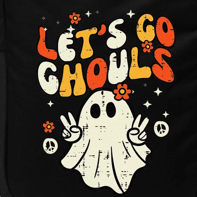 Halloween Lets Go Ghouls Ghost Retro Impact Tech Backpack