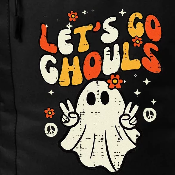 Halloween Lets Go Ghouls Ghost Retro Daily Commute Backpack