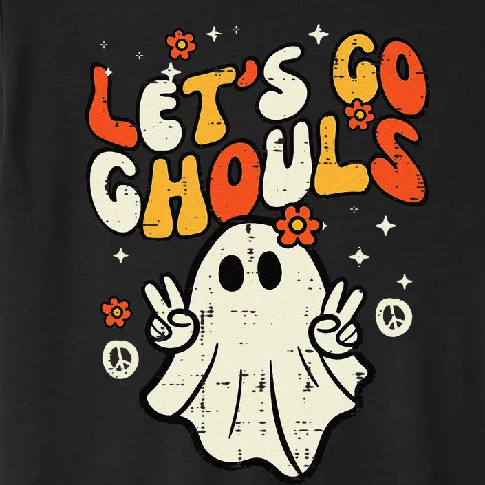 Halloween Lets Go Ghouls Ghost Retro ChromaSoft Performance T-Shirt