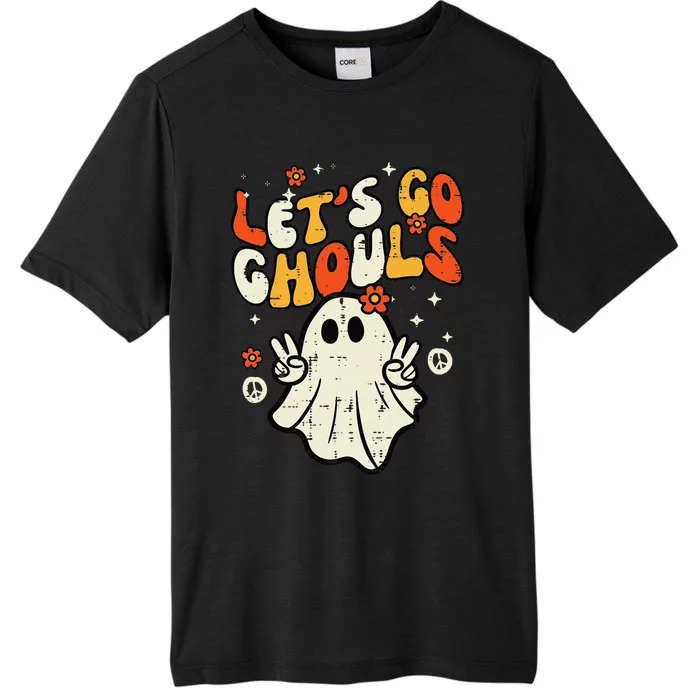 Halloween Lets Go Ghouls Ghost Retro ChromaSoft Performance T-Shirt