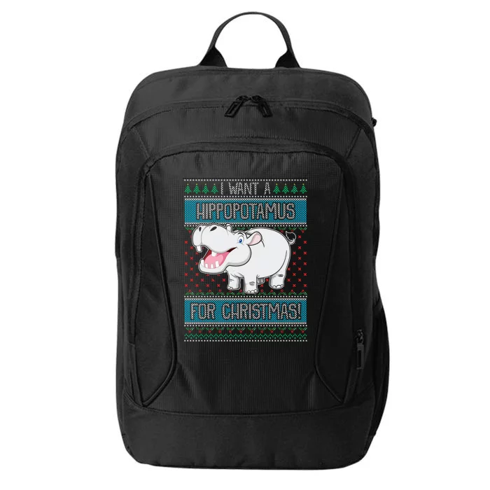 Hippo Lover Gift I Want A Hippopotamus For Christmas City Backpack