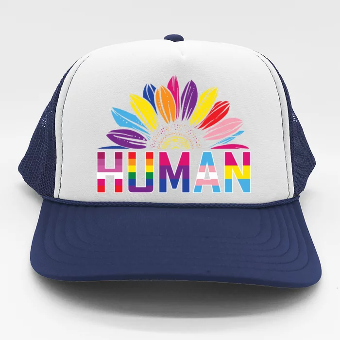 Human Lgbtq Gift Trucker Hat