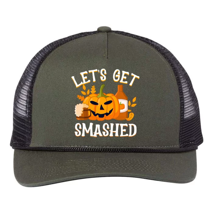 Halloween LetS Get Smashed Gift Retro Rope Trucker Hat Cap