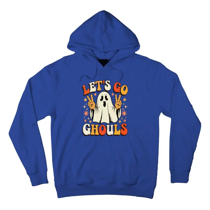 Halloween Lets Go Ghouls Ghost Retro Costume Gift Tall Hoodie