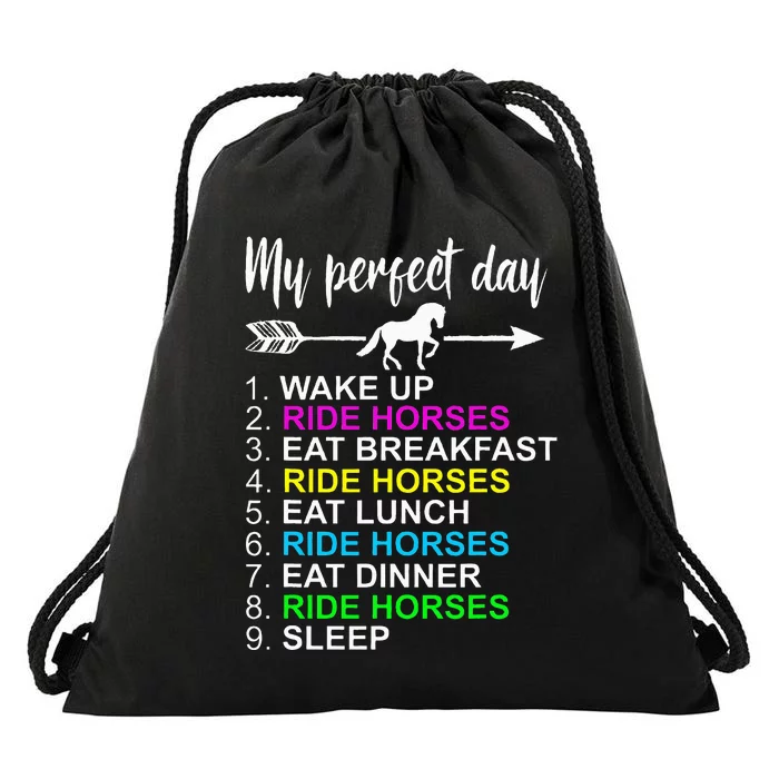 Horse Lover Horseback Riding Horse Lover Gift Drawstring Bag