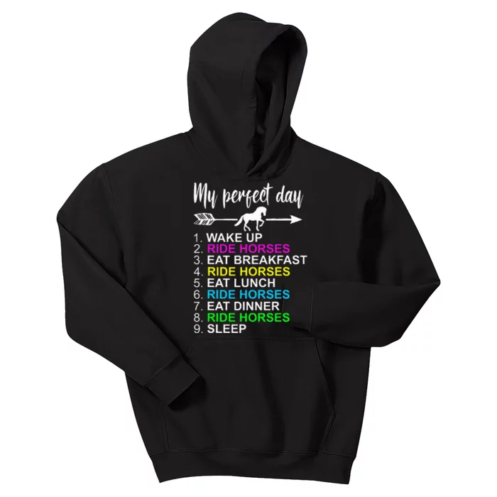 Horse Lover Horseback Riding Horse Lover Gift Kids Hoodie