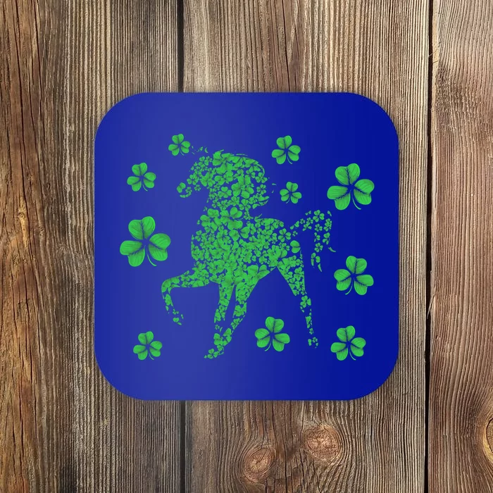 Horse Lover Horseback Riding Equestrian Rider Irish Shamrock Gift Coaster