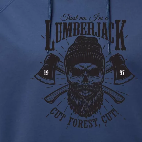 Hipster Lumberjack Performance Fleece Hoodie