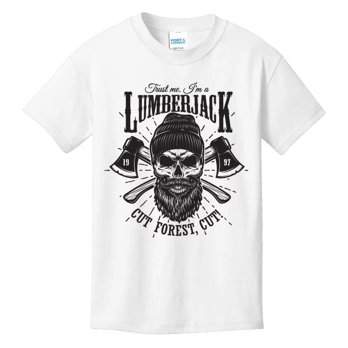 Hipster Lumberjack Kids T-Shirt