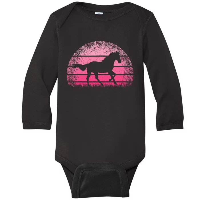 Horse Lover Horseback Riding Cowgirl Western Baby Long Sleeve Bodysuit